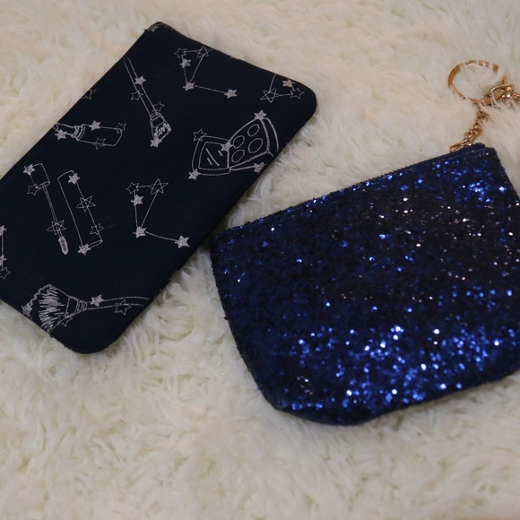 Ipsy bag and blue coin wallet  gold chain - Picture 3 of 7